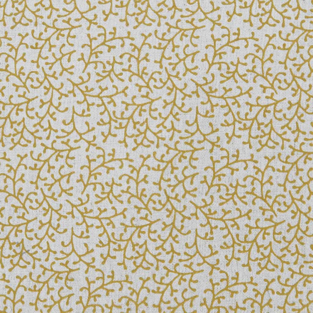 Phila Mustard - Curtain fabric with Yellow botanical print
