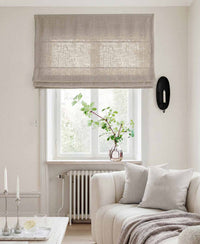 Natural Linen Roman blind - Cotton lined. Made of pre-washed 100% linen Bianco Natural by Ada & Ina.