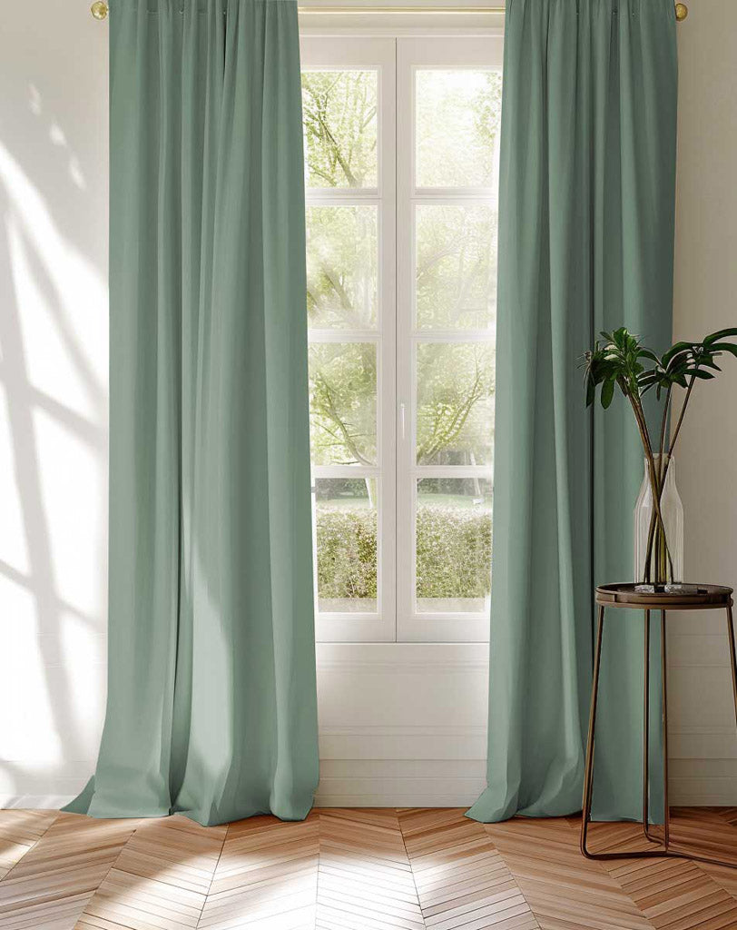 Sage green curtains