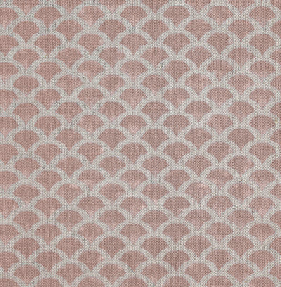 Erle New Blush - Natural curtain fabric, Pink contemporary print