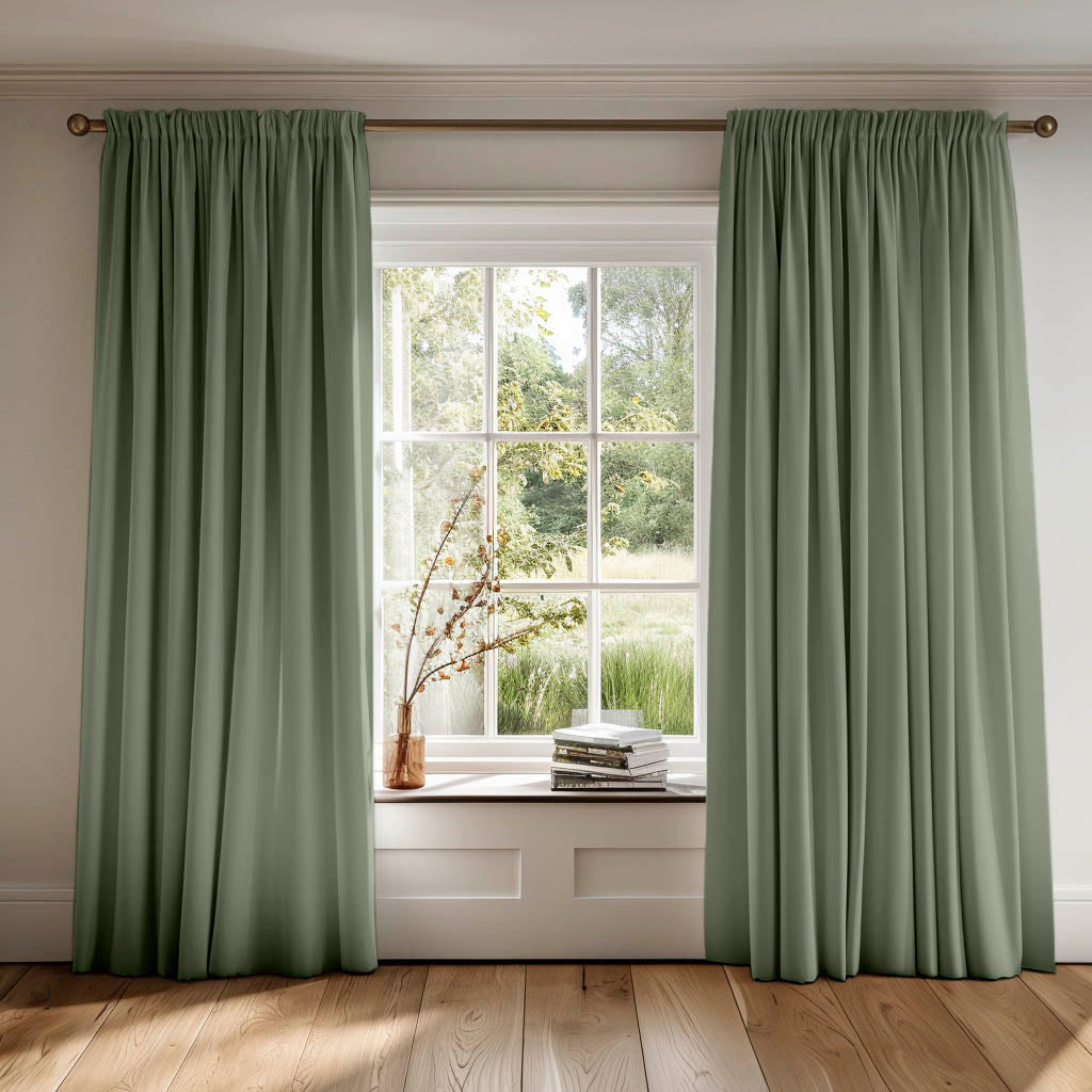 Sage green curtains