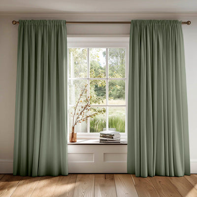 Sage green curtains