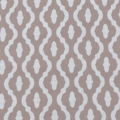 Oona New Blush - White linen fabric, faded Pink abstract print
