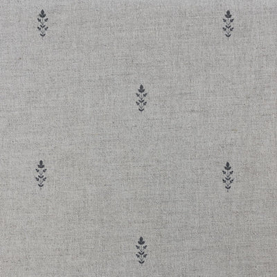 Asli Noir - Natural fabric with classical Black pattern