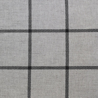 Tove Noir - Checked fabric with Black checks for curtains, roman blinds