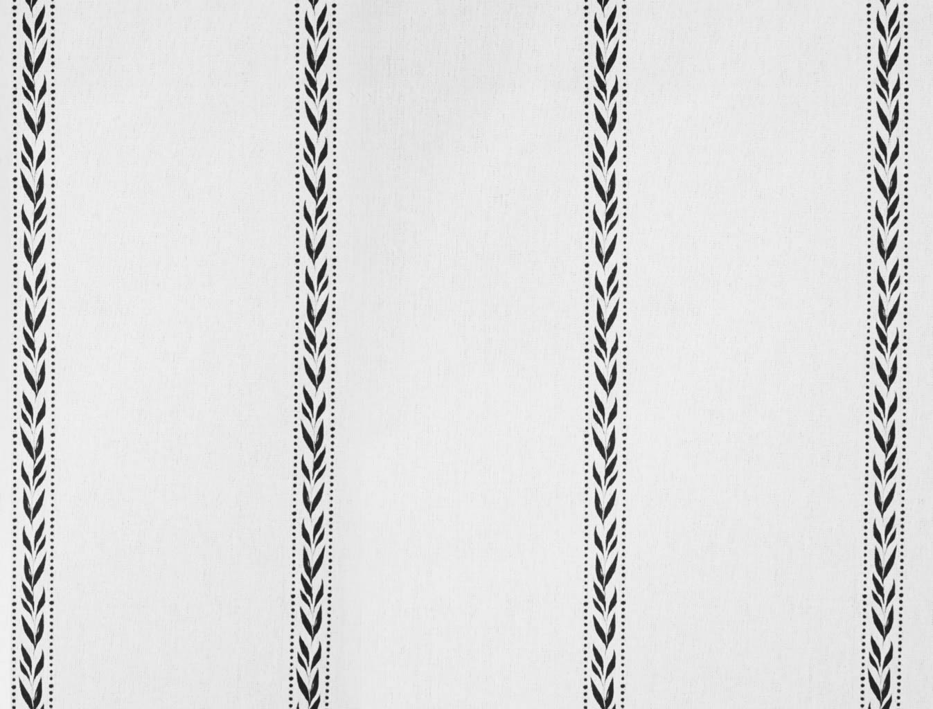 Helena Noir - curtain fabric with Black striped print