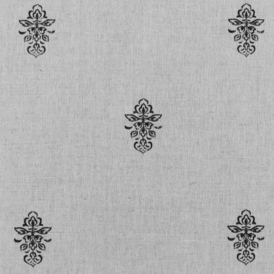 Lisana-NAT Noir - Curtain fabric with Black abstract print