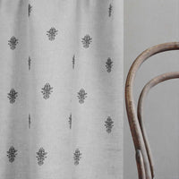 Lisana-NAT Noir - Curtain fabric with Black abstract print