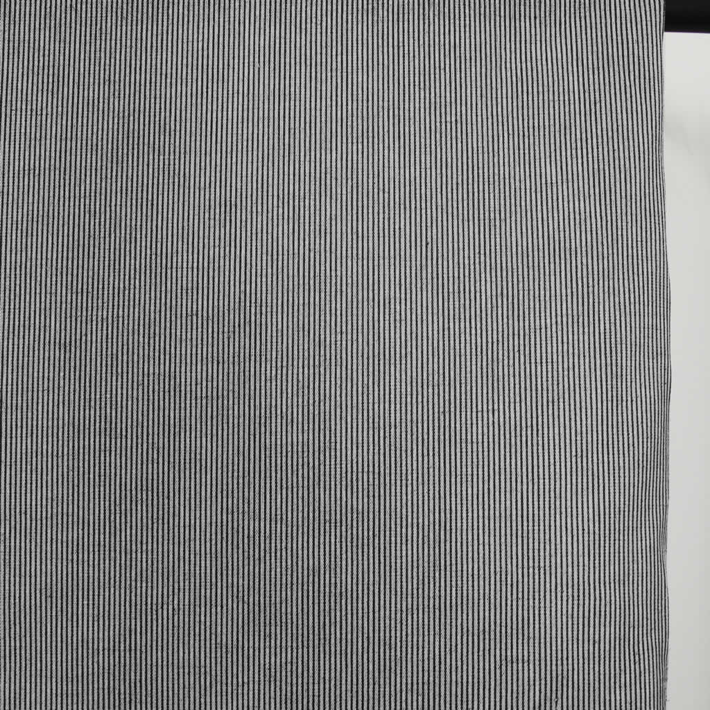 Pinni Noir - Curtain fabric with Black striped print