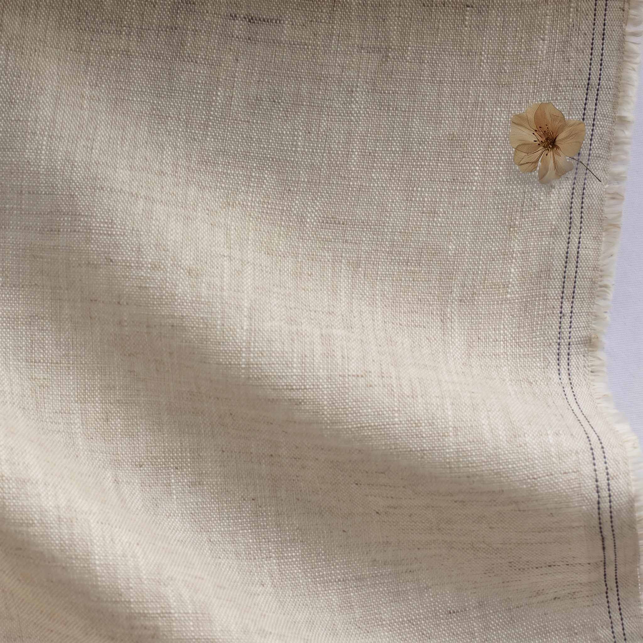 Oatmeal Linen fabric - 100% Linen. Linara Oatmeal by Ada & Ina