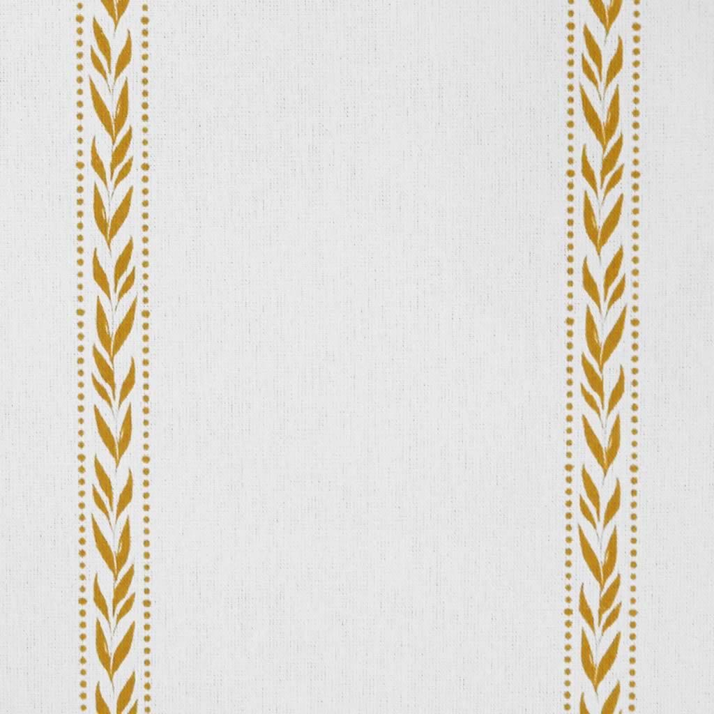 Helena Ochra - curtain fabric with Yellow Orange striped print