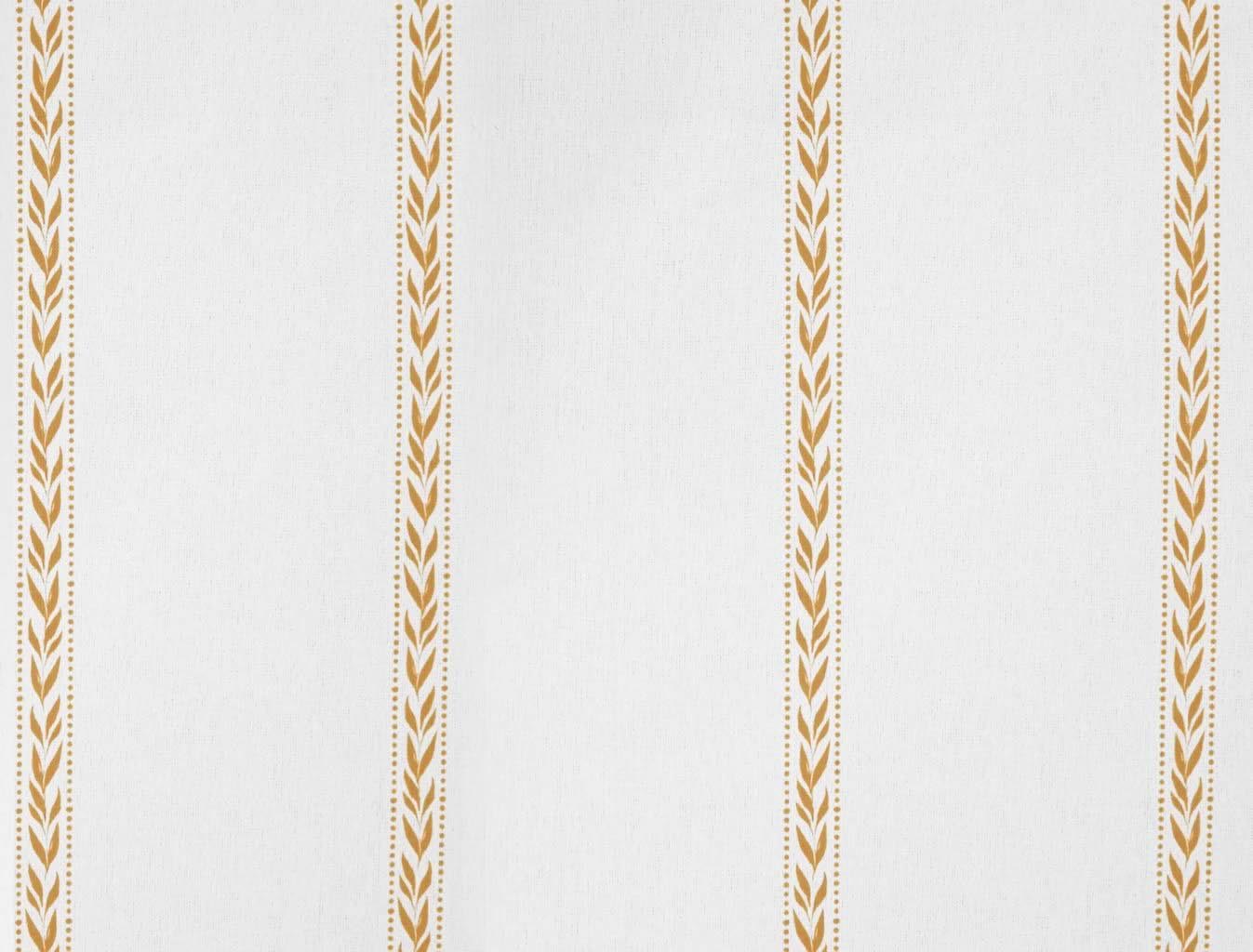 Helena Ochra - curtain fabric with Yellow Orange striped print