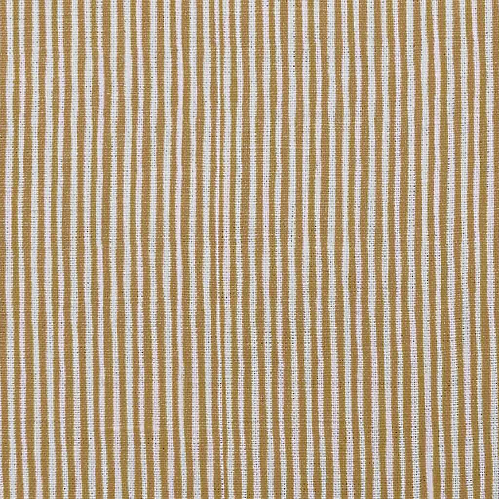 Maisa Ochra - Linen curtain fabric, Yellow Orange stripes