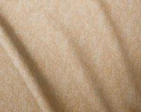 Alma Gold Ochra Linen Fabric- Curtain fabric with Yellow Orange botanical print. Create Unique Linen Curtains.