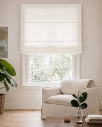 Off-white Roman blind. Made of soft Linen Cotton fabric Enni Off-white by Ada & Ina