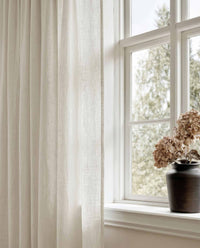 Off white Linen Curtains close-up. Mariana Off-white by Ada & Ina