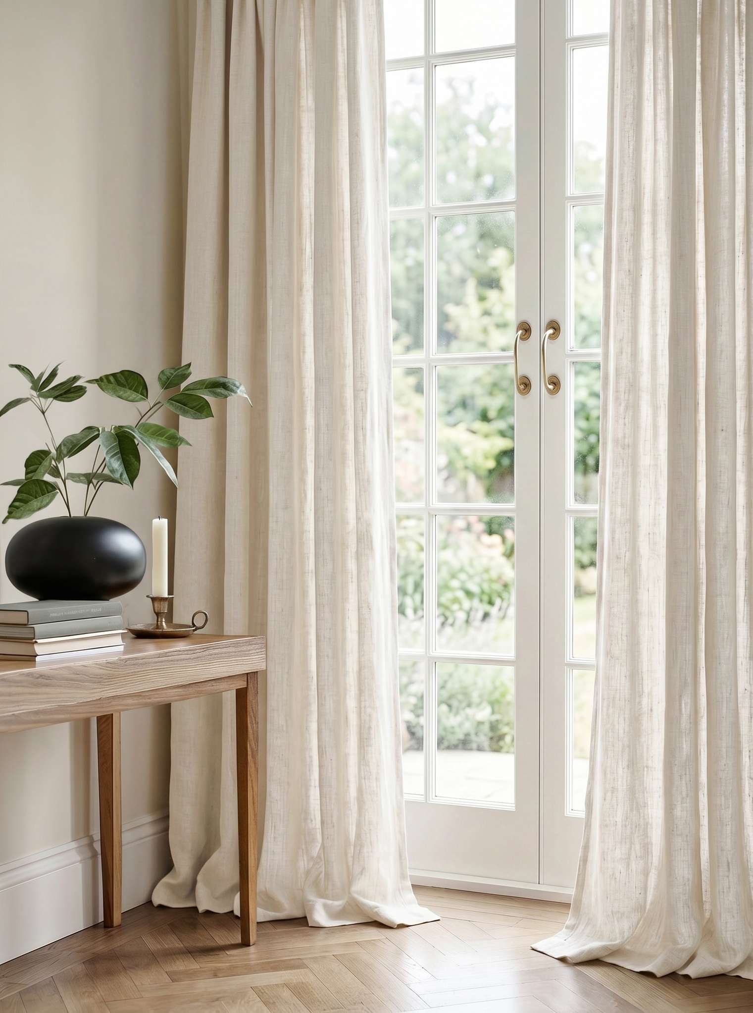 Off-white Linen Curtains - 100% Linen. Made of Bea Off White by Ada & Ina.