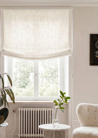 Off-white 100% Linen Relaxed blind. Bea Off White by Ada & Ina