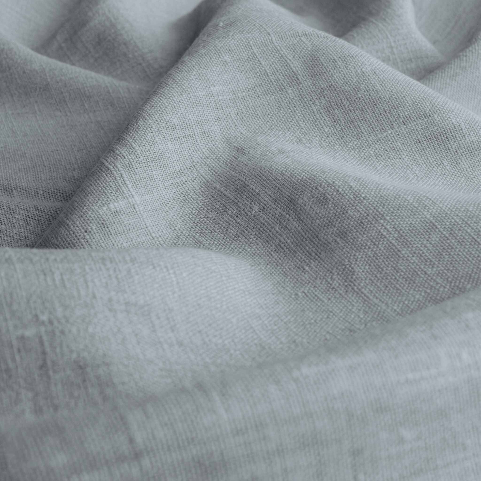Pale Blue Linen fabric - pre-washed 100% linen curtain fabric. Bianco Hazy Sky by Ada & Ina.