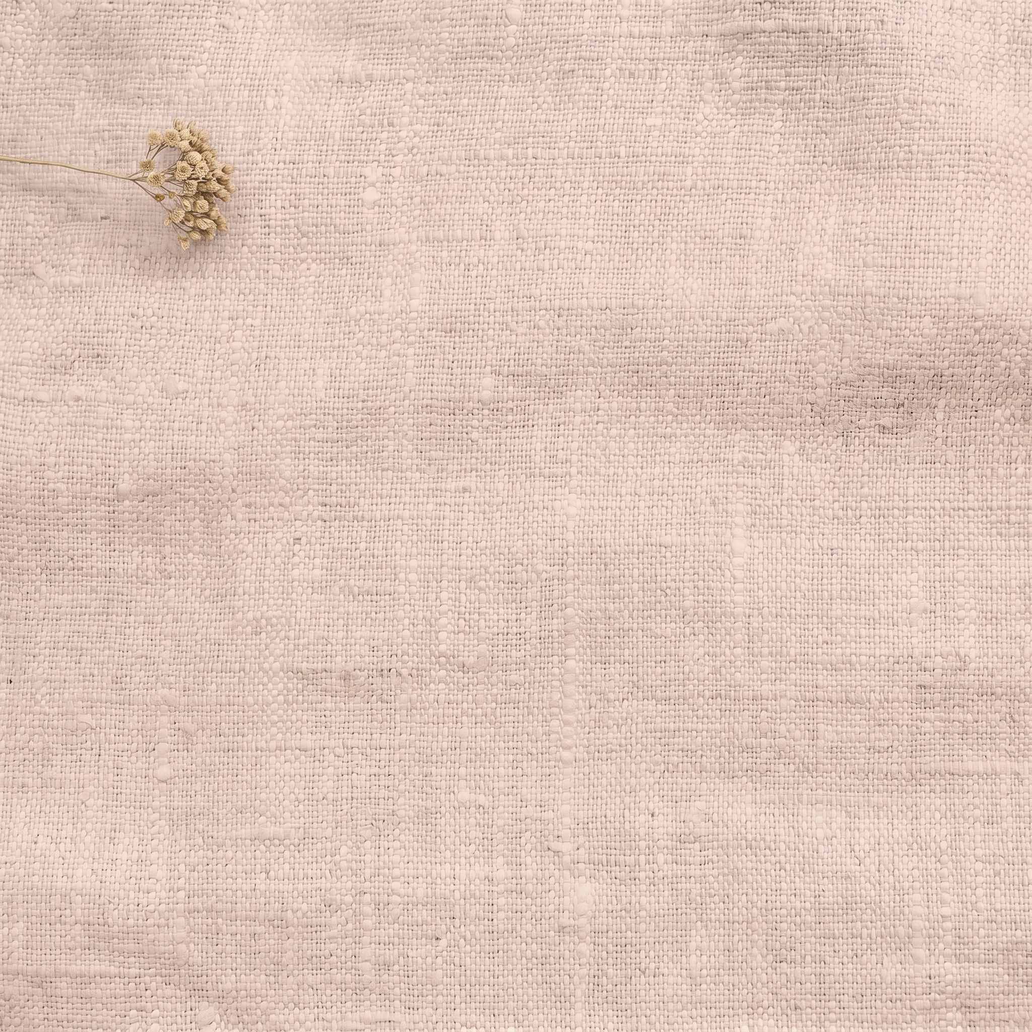 Pale Pink Linen fabric - pre-washed 100% linen. Bianco Misty Rose by Ada & Ina.