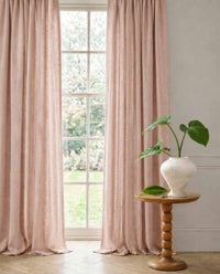 Pale Pink Linen Curtains with cotton lining. Made of soft Linen Cotton. Enni Wild Rose by Ada & Ina