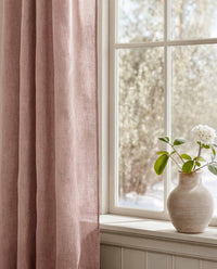 Pale Pink Bespoke Curtain - close-up. Linara Rose by Ada & Ina