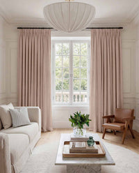 Pale Pink Linen Living room curtains - 100% pre-washed linen. Bianco Old Rosa by Ada & Ina.