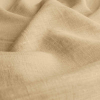 Pale Yellow Linen fabric - pre-washed 100% linen curtain fabric. Bianco Gold Rose by Ada & Ina.