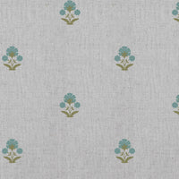 Penelope Sage Green - Curtain fabric with Green floral print