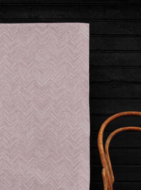 Lulu-Peony - White fabric with Pale Pink Print. Abstract Print, 100% Linen