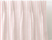 Liliana Peony-WHT - white fabric with pink striped pattern