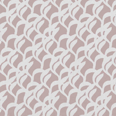 Edlyn Peony-WHT - White curtain fabric with Pink abstract botanical print