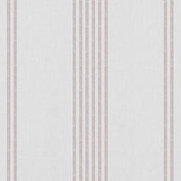 Brea Peony-WHT - White fabric with Striped Pink print