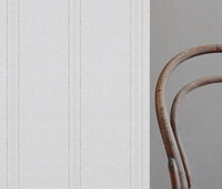 Reyna Peony-WHT - White fabric with Dotted Striped Pink print