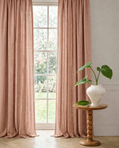 Pink Linen Curtains with cotton lining. Made of soft Linen Cotton. Enni Summer Rose by Ada & Ina