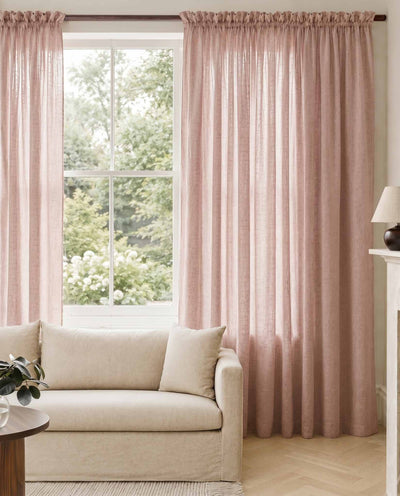 Pink Linen Curtains. Mariana Wild Peony by Ada & Ina
