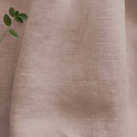Pink 100% Linen Fabric - close-up. Bea Powder Pink by Ada & Ina Fabrics