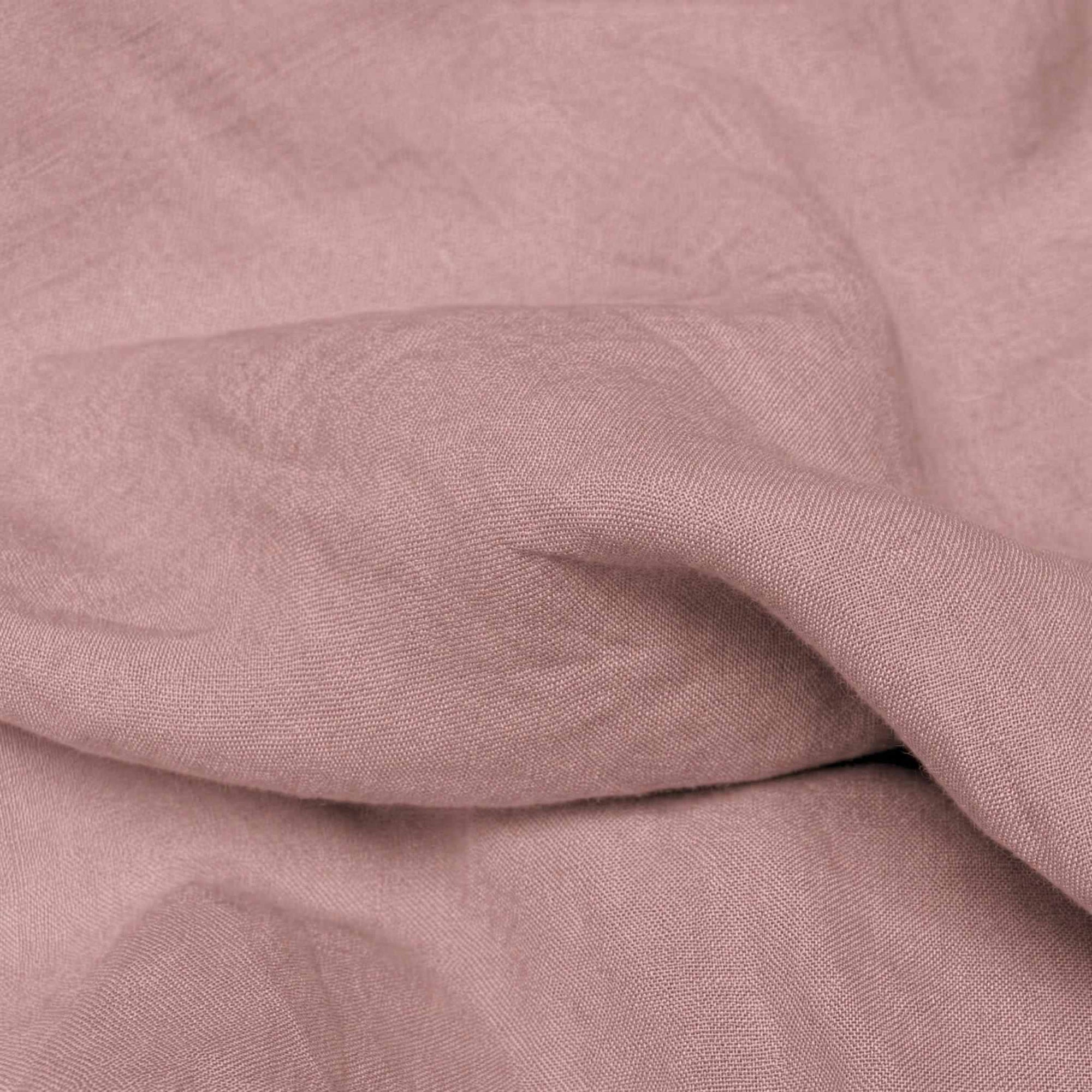 Pink Linen Fabric - close-up. Mariana Wild Peony by Ada & Ina