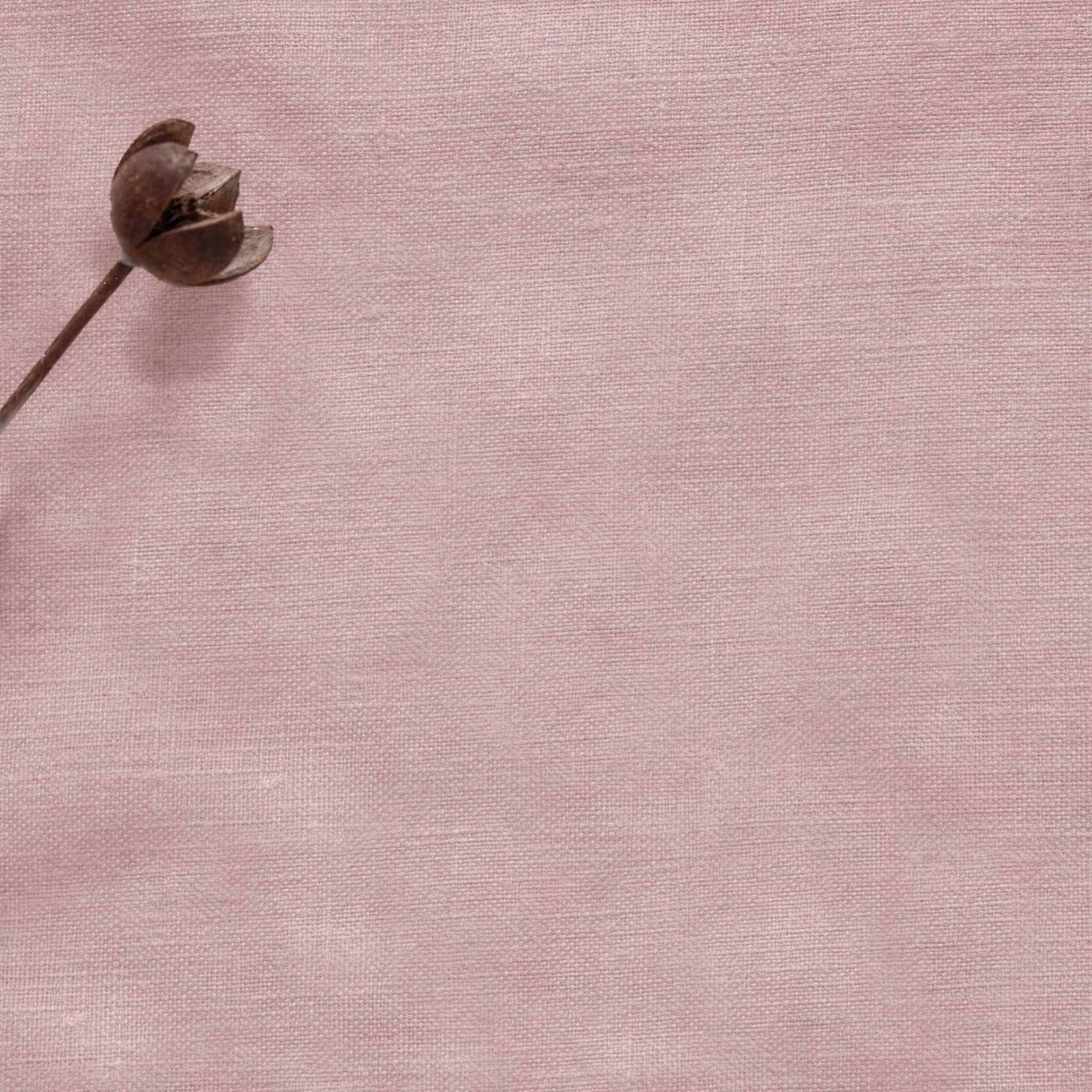 Pink Linen stonewashed Fabric. Mariana Wild Peony by Ada & Ina