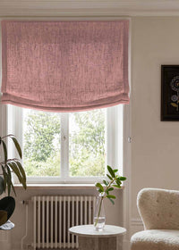 Bea Rhubarb - Linen Relaxed Blinds