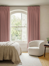 Pink 100% Linen Triple Pleat curtains. Beata Dusty Pink by Ada & Ina