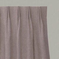 Pink Botanical Linen Pleated Curtains - Erica Dusty Pink - Natural base fabric.
