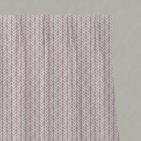 Pink Patterned Linen Pleated Curtains - Fia Peony - White base fabric.