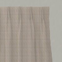 Neutral / Brown Striped Linen Pleated Curtains - Maisa Pastel Brown - White base fabric.