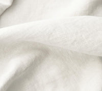 Pure White 100% Linen Fabric. Beata Brilliant White by Ada & Ina Fabrics