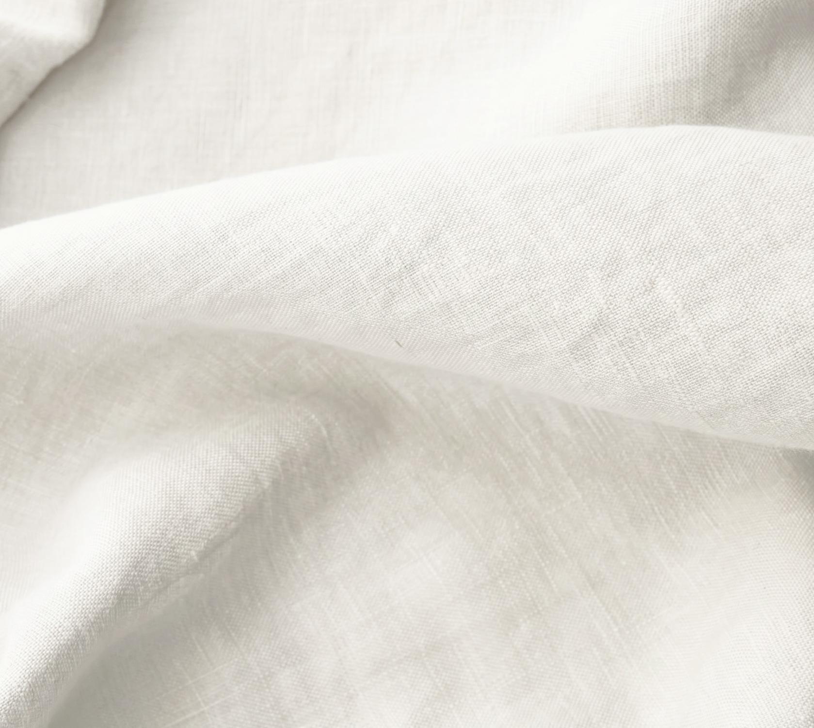 Pure White 100% Linen Fabric. Beata Brilliant White by Ada & Ina Fabrics