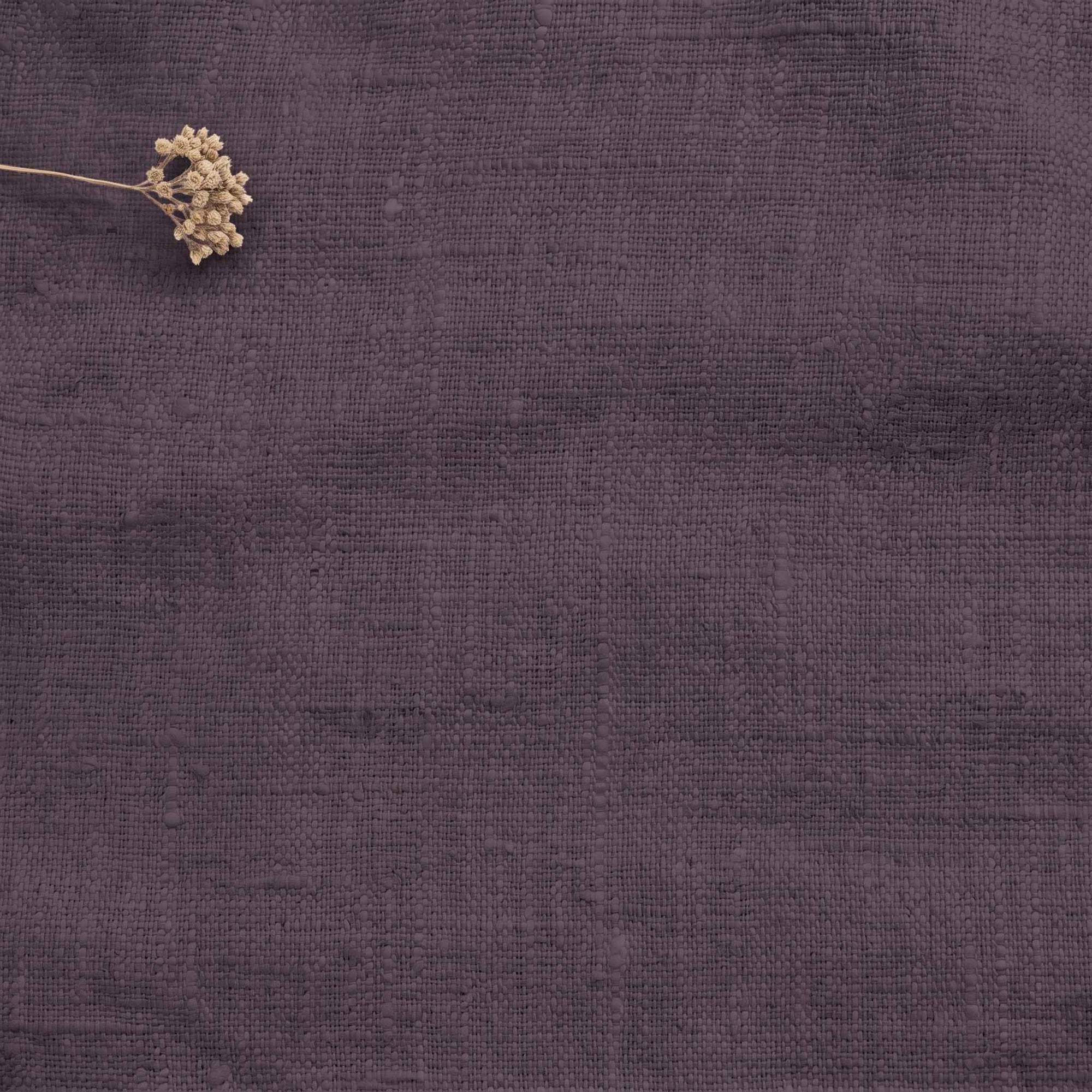 Purple Linen fabric - pre-washed 100% linen. Bianco Plum by Ada & Ina.