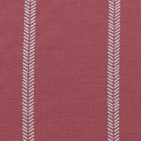 Rana Cherry- Red curtain fabric with hand drawn stripes