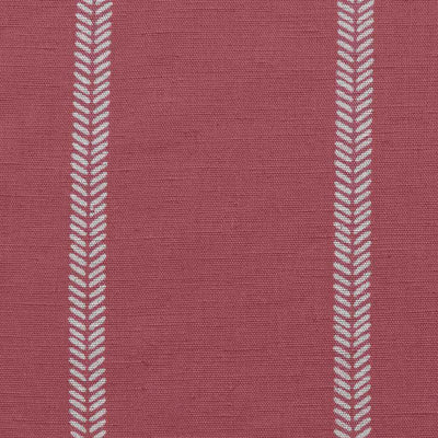 Rana Cherry- Red curtain fabric with hand drawn stripes