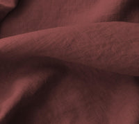 Red 100% Linen Fabric. Bea Saffron by Ada & Ina Fabrics